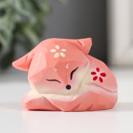 Souvenir Polystone "Sleeping Fox" 6.5x4.5x4.5 cm
