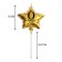 Candle in the cake on the skewer "Air ball. Star", number 0, 5.5 cm, gold