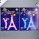 The phosphorus sticker "Eiffel Tower and Saxophonist" with adhesive. Podush. set 2 pcs Mix 29.5x25 cm 788219