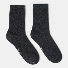 Male socks from Mongolian wool, black color, size 27 (40-42)