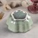 Ceramic “Flower”, 300 ml, 12 × 12 × 5.5 cm, green color, green