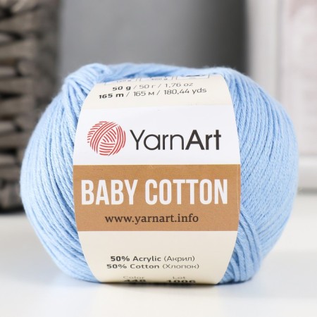 Yarn "Baby Cotton" 50% acrylic 50% cotton 165m/50g (448 St.
