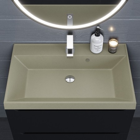 Sink uperwood Classic Quartz 70 cm, quartz, beige matte, dessert-3