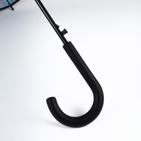 Umbrella - semi -automatic “stripes” cane, 8 spokes, r = 54 cm, gray/green color-7