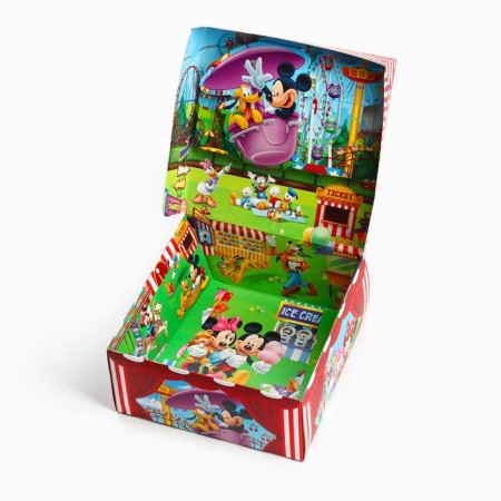 Gift folding box with 3D "Congratulations!", Mickey Mouse, 15x15x7 cm-1