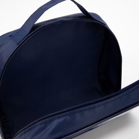 Cosmetic bag with a handle, blue color-5