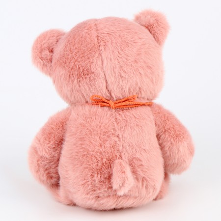 Soft toy "Bear" with a necklace, 20 cm, pink color-2
