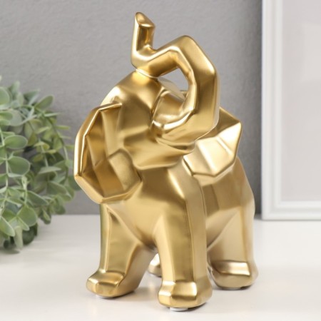 Souvenir Ceramics "Geometry. Elephant" Gold 10x20x21.5 cm-5