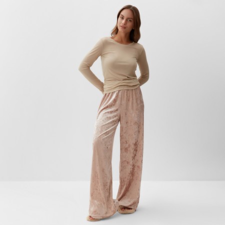 Home Home (longshit and trousers) KAFTAN "velvet", 44-46, roses/beige