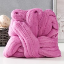 Fasting wool 100% half -toned wool 100g (29 pink lilacs)