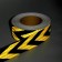 Reflective tape, self-adhesive, yellow-black, 5 cm x 25 m