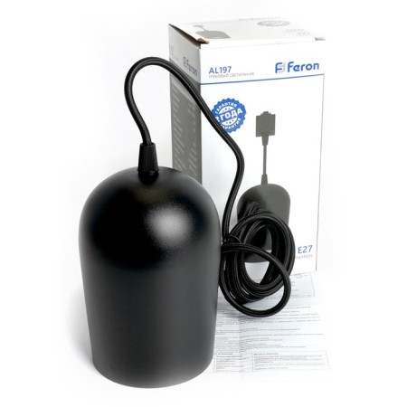 Single -phase track lamp for Feron AL197, IP20, E27, 50 W, 90x90x145 mm, Black color-8