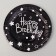 Paper plates “Happy birthday”, set, 6 pcs., Black color