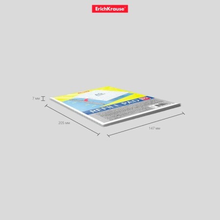 Smooth block for notebooks on A5 rings, 80 sheets in a cage, white, Erich Krause-2