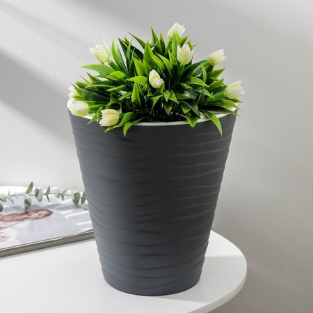 Kashpo for flowers with an insert "Valencia", 5.2 l, color anthracite