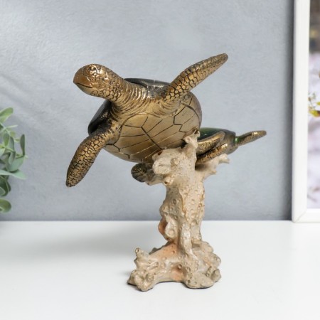 Souvenir Polystone "Turtles on Corals" 19.5x11.5x25 cm-3