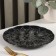 Glass plate "Filicia", d = 21 cm, black color with silver