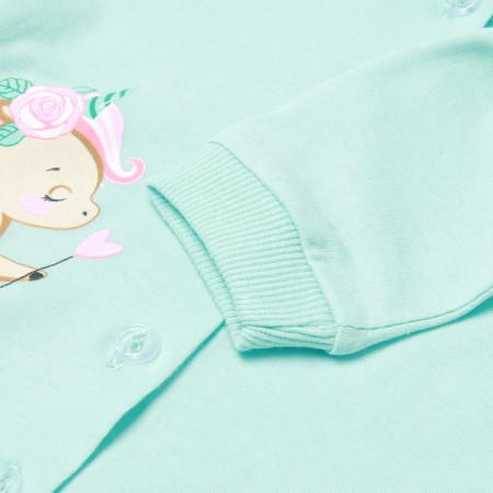 Blouse for a girl, mint color, height 56-2