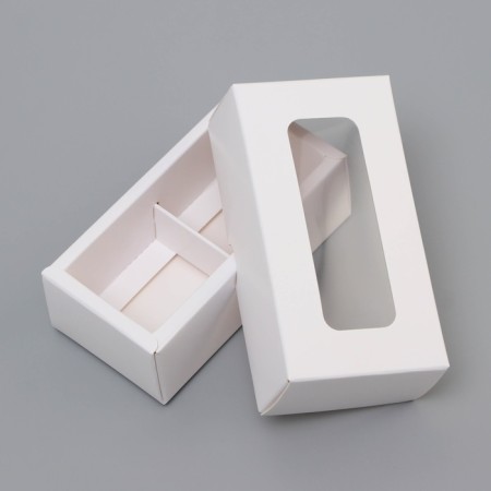 Folding box for 2 sweets, white, 5 x 10.5 x 3.5 cm-2