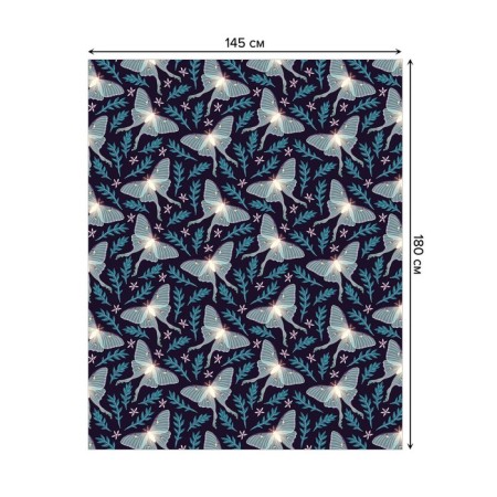 The tablecloth “Moths in the night”, rectangular, Saten, size 145x180 cm-1