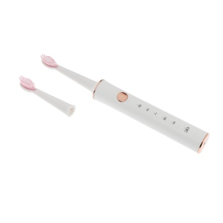 Electric toothbrush Luazon LP-002, vibration, 31000 DV/min, 4 nozzles, batteries, white-4