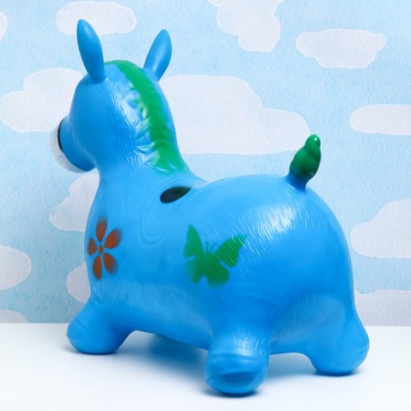 Toy - Children's "Horse" Rubber inflatable, 49x24cm, blue-1