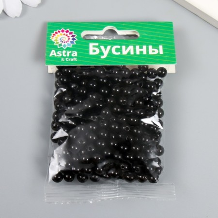 A set of plastic beads "Astra", 6 mm, 25 g, black-2