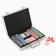 Poker in a metal case (2 decks of cards, chips 200 pcs b/nominal, 5 cubes), 20.5 x 29 cm