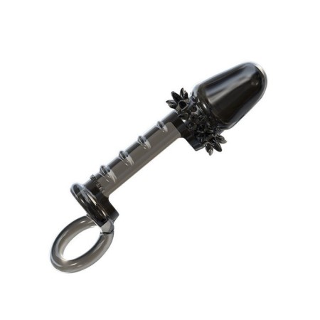 Oki-tank penis nozzle, massage, prolonging, with an erective ring, black