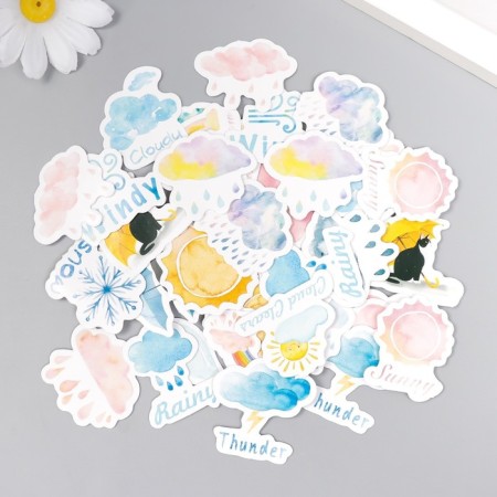 Stickers for creativity "weather" set of 46 pcs 4.4x4.4x1.1 cm