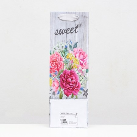 Package laminated for a bottle "Bouquet of flowers" 12x36x9-1