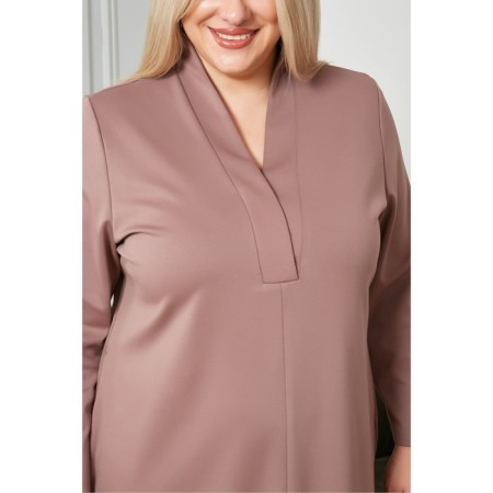 Female dress, size 56, brown-pink color-3