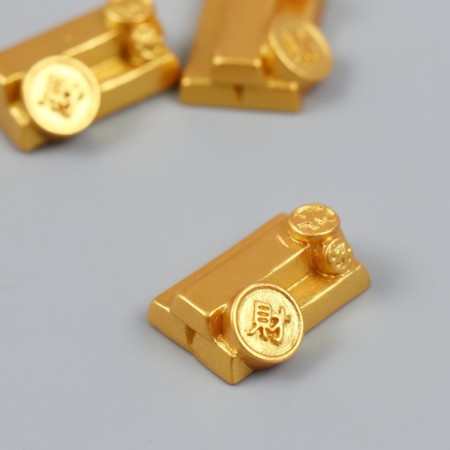 Polystone souvenir "Gold Eathes with coins" 2.5x1 cm