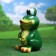 Garden figure "Frog with chamomile", 18x25x28cm, mix