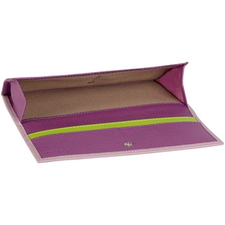 A button wallet, department for bills/cards (4)/trifles, lilac color 19.4x8.7x1.5cm-1
