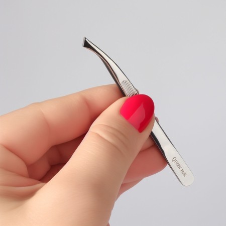 Pinzet "Premium" beveled, wide, 8.5 × 0.8 cm, on the blister, silver color-5