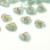 Acrylic bead "English letters" mix, heart, 12 × 4 mm, set 10 g, gold color