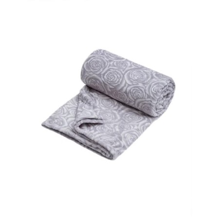 Blanket - rose cover, size 150x200 cm, gray color-1