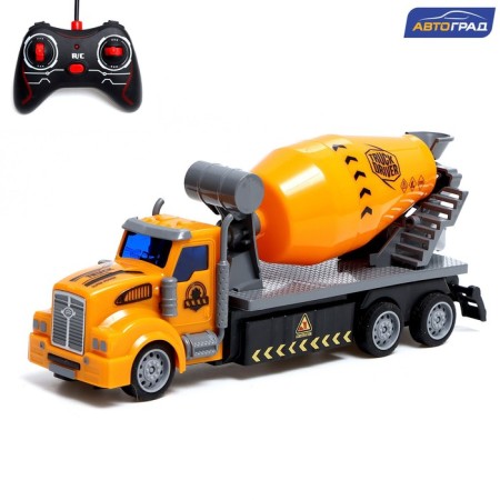 Radio -controlled "Concrete" truck, light, works from batteries
