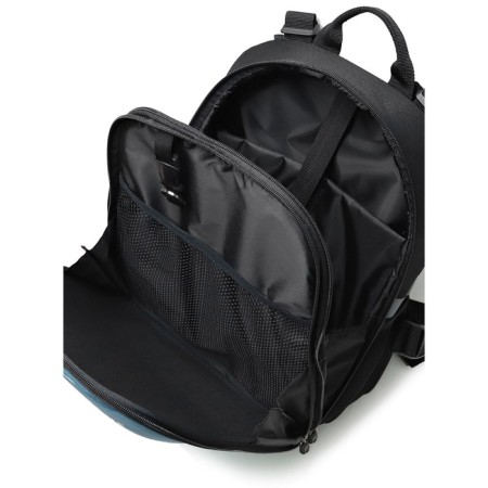 A backpack with a zipper, black color-4