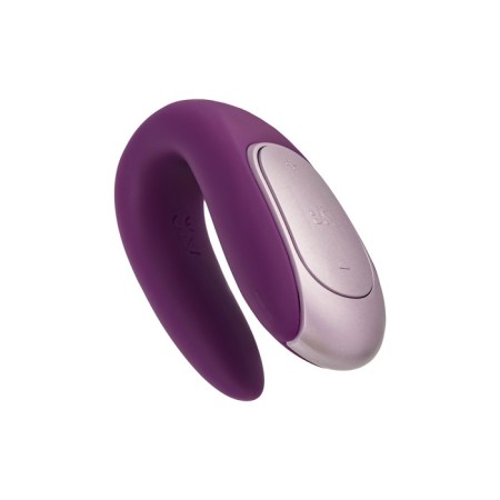 A multifunctional stimulator for steam Satiffyer Partner Double Fun, 9 cm, silicone, purple color-15