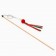 Domesticon-pitch "Ball with ribbons" on a wooden stick for cats, red,