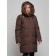 Coat insulated winter female, size 52, dark brown color