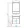 Mirror cabinet Aquaton "Fly 60" Color White, oak craft