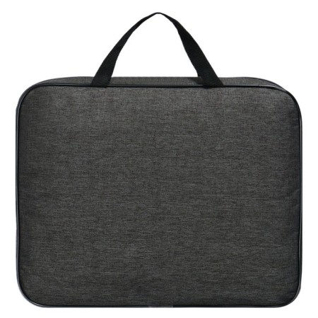 Folder with A4 handles, 350 x 270 x 60 mm, textile, premium office PDM-111 "Graphite"-4