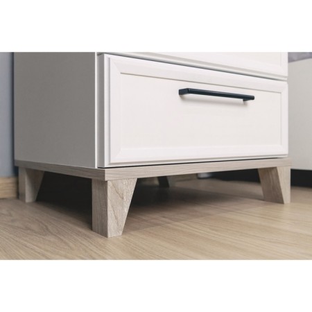 Cleat cabinet Aurelio 41, 450 × 455 × 443 mm, white color / Blackwood satin-4