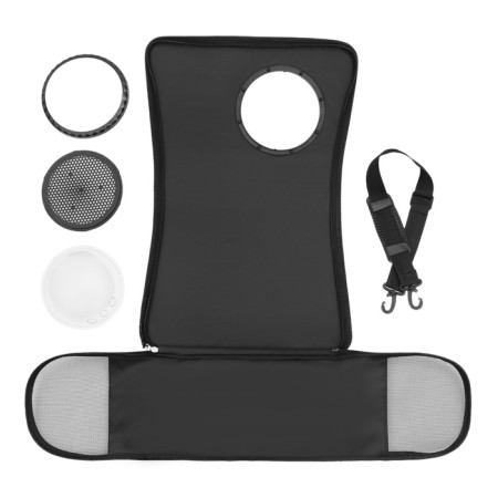 Board-carrier with an organizer and porthole, 43 x 24 x 28 cm, pink-14