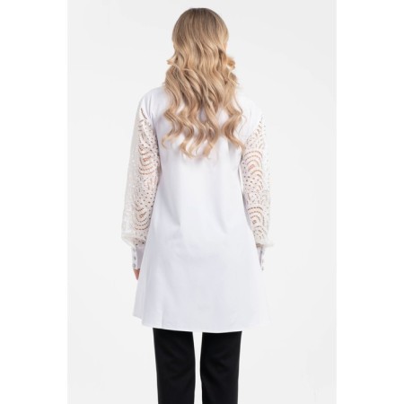 Women's tunic, size 42, white color-4