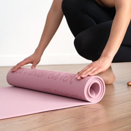 Sangh yoga rug "Buddha", 183x61x0.6 cm, color pastel pink-5