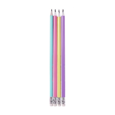 Chernographic pencil (simple) Hb, Calligrata Pastel, with an eraser, sharpened, plastic, trihedral, mix-4